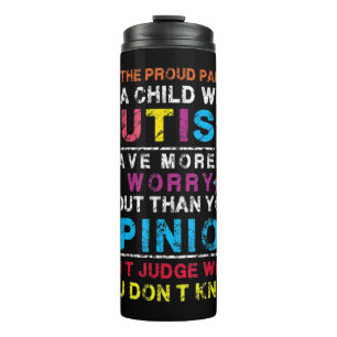 perfect for mom and dad proud parent of child with thermal tumbler