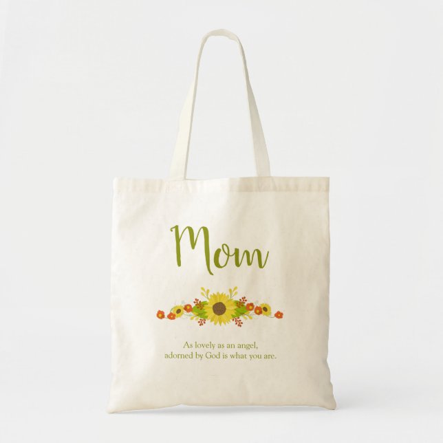 Perfect for Mum Sunflower Tote Bag (Front)