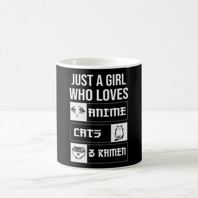 Perfect Gift Anime, Cats & Ramen Coffee Mug (Center)