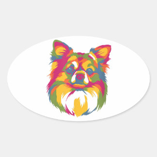 Perfect Gift for Dog Chihuahua Pet Lover Oval Sticker