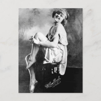 Perfect Girl Vintage Glamour Photo 1909 Postcard