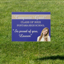 Perfect Graduation Congrats Yard Sign