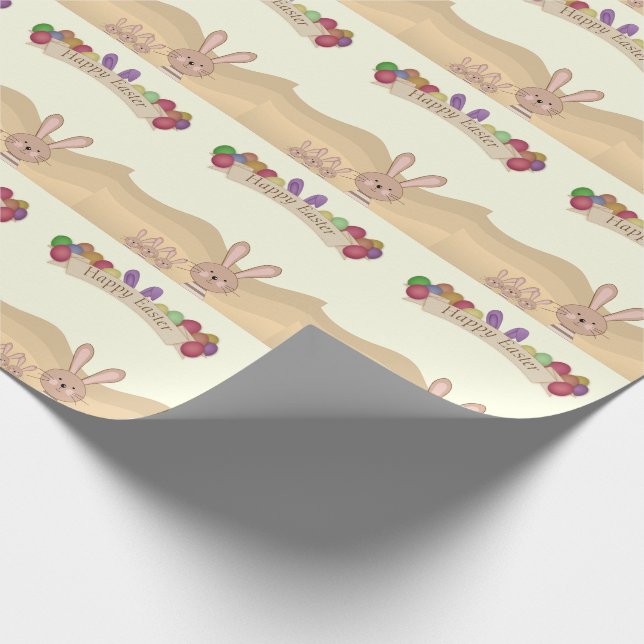 Perfect Happy Easter Bunny, Eggs  Wrapping Paper (Corner)