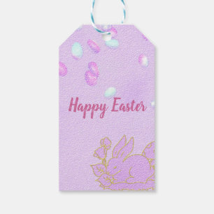 Perfect Happy Easter, Pink Eggs Gift Tags