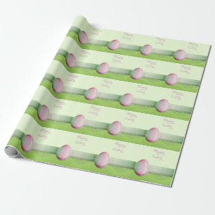 Perfect Happy Easter, Pink Eggs Wrapping Paper