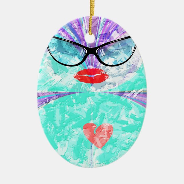 Perfect heart ceramic ornament (Front)