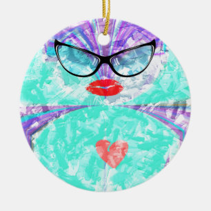 Perfect heart ceramic ornament