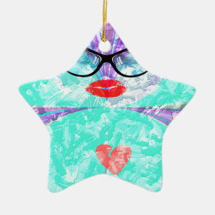 Perfect heart ceramic tree decoration