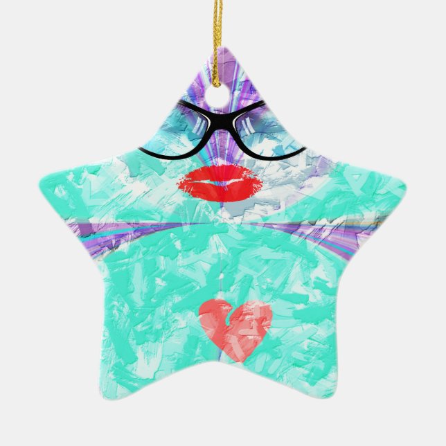 Perfect heart ceramic tree decoration (Front)