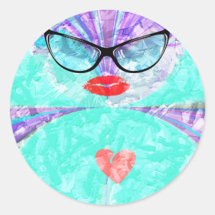 Perfect heart classic round sticker