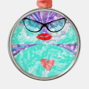 Perfect heart metal ornament