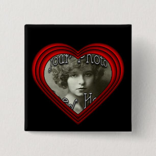 Perfect Heart Photo Frame Template 15 Cm Square Badge