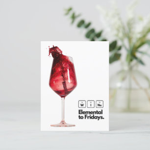 Perfect Home Decor Gift for Wine Lovers, Elegant  Postcard
