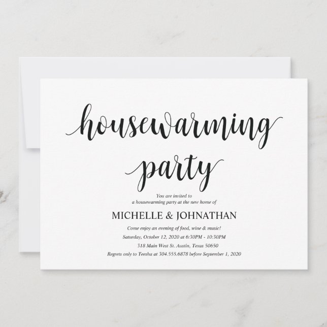 Perfect Housewarming party invitation cards (Front)