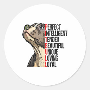Perfect Intelligent Tender Beautiful Unique Loving Classic Round Sticker