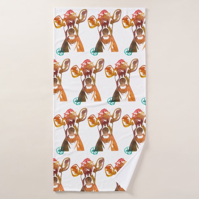 Perfect Lady Cow Bath Towels Set (Bath Towel)