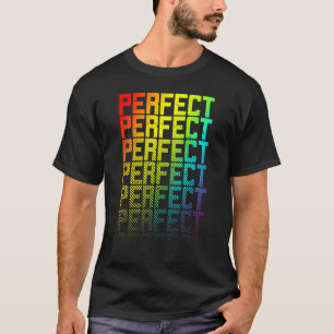 Perfect Lgbtq+ Rainbow Gay Pride Text Fade Graphic T-Shirt
