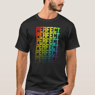 Perfect Lgbtq+ Rainbow Gay Pride Text Fade Graphic T-Shirt