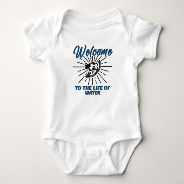 Perfect Lifeguard - Welcome To The Life Of Water Baby Bodysuit (Front)