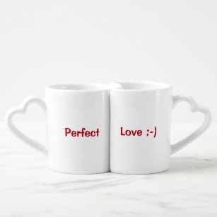 Perfect Love Cute Funny His Hers Couples Coffee Mug Set