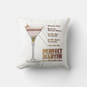 Perfect Martini Cocktail Recipe Art Cushion