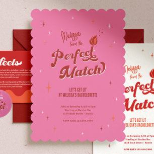 Perfect Match Bachelorette Party Invitation