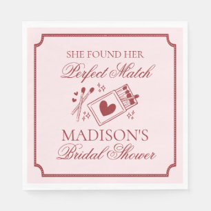 Perfect Match Bridal Shower Bachelorette Party Napkin