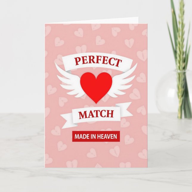 Perfect Match Hearts Pattern Card (Front)