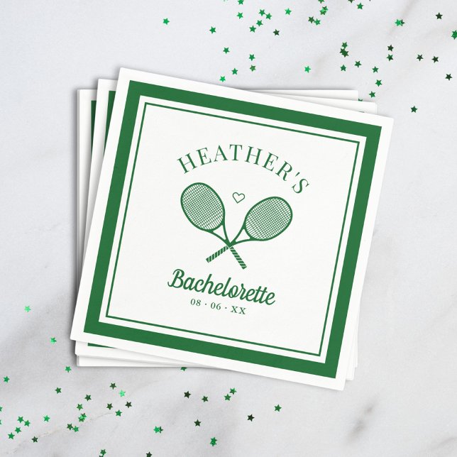 Perfect Match Last Swing Tennis Bachelorette Napkin (Creator Uploaded)