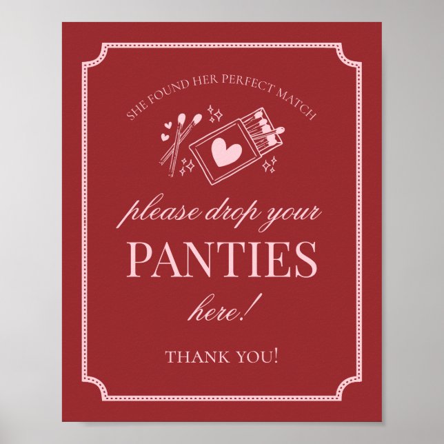 Perfect Match Lingerie Shower Panties Please Sign (Front)