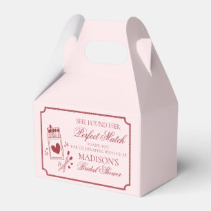 Perfect Match Matchbox Bridal Shower Dessert Favour Box