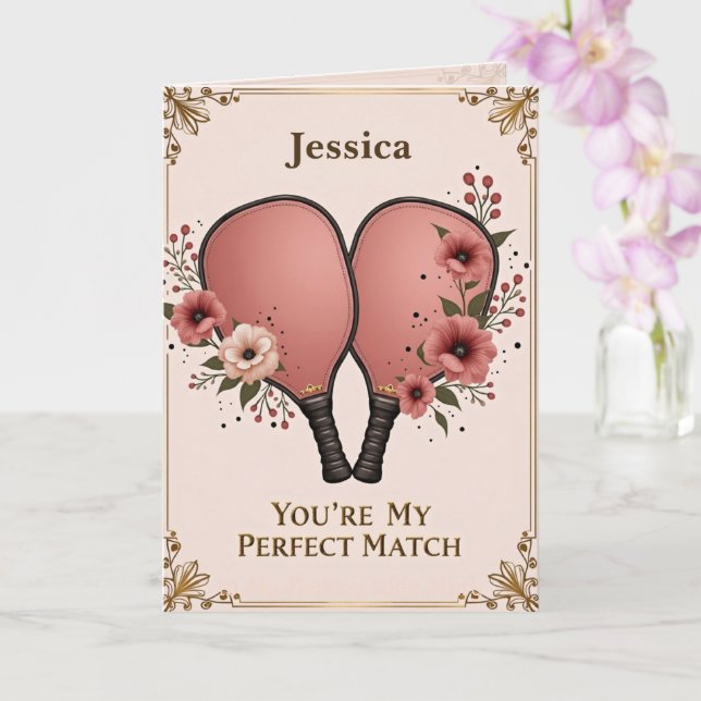 Perfect Match & Petal Smash 💘 Valentine's  Card (Orchid)