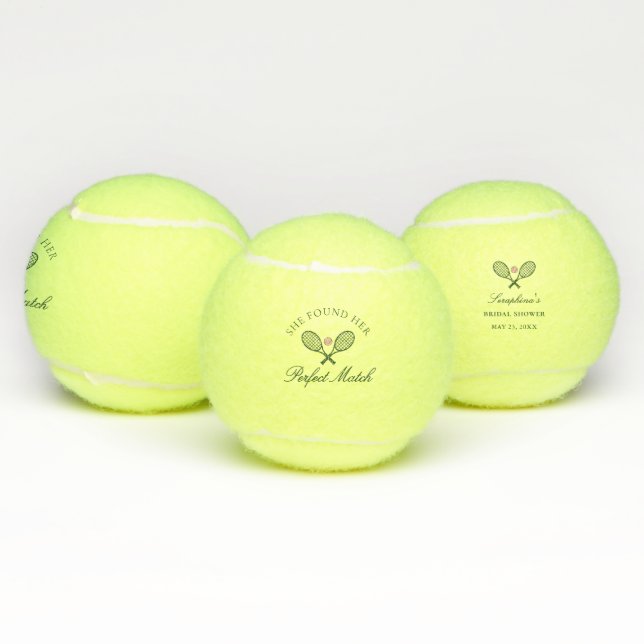Perfect Match Social Club Bridal Shower Tennis Balls (Multi)