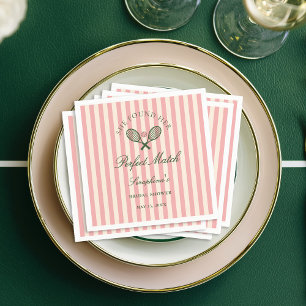 Perfect Match Tennis Bridal Shower Napkin