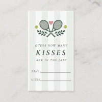 Perfect Match Tennis How Many Kisses Bridal Shower