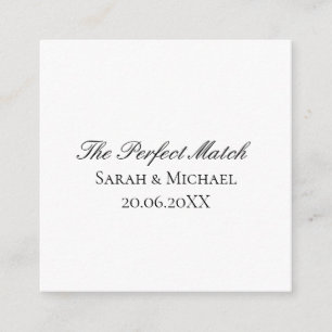 Perfect Match Wedding Matchbox–PersonalizedEdition Enclosure Card