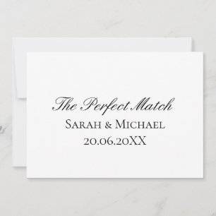 Perfect Match Wedding Matchbox–PersonalizedEdition Invitation
