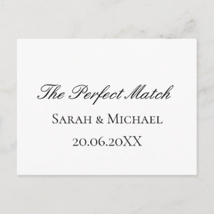 Perfect Match Wedding Matchbox–PersonalizedEdition Postcard