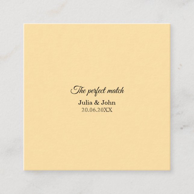 Perfect Match Wedding Matchbox – Premium Edition Enclosure Card (Front)