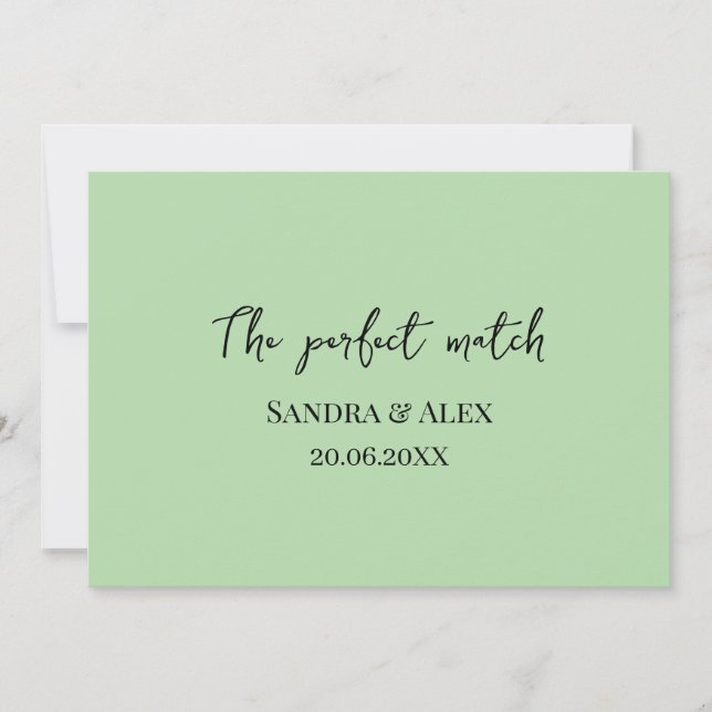 Perfect Match Wedding Matchbox – Premium Edition Invitation (Front)