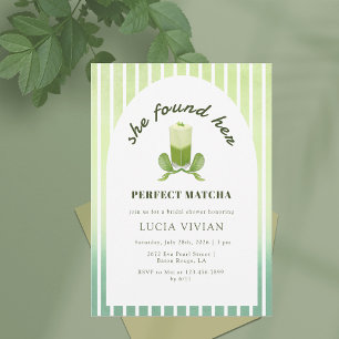 Perfect Matcha She Found Her Bridal Shower Invitation