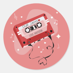Perfect Mixtape Valentine  Classic Round Sticker