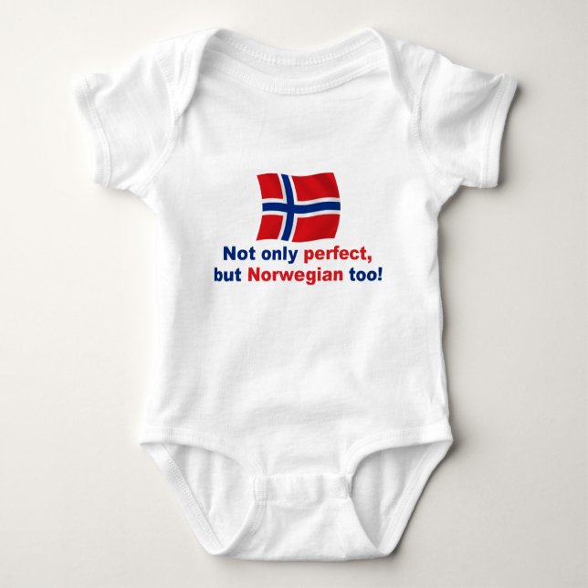 Perfect Norwegian Baby Bodysuit (Front)