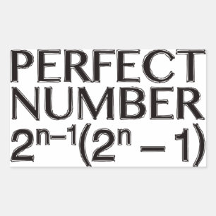 PERFECT_NUMBER RECTANGULAR STICKER