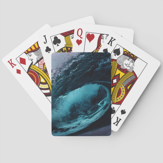 Perfect Ocean Wave Tunnel Playing Cards (Back)