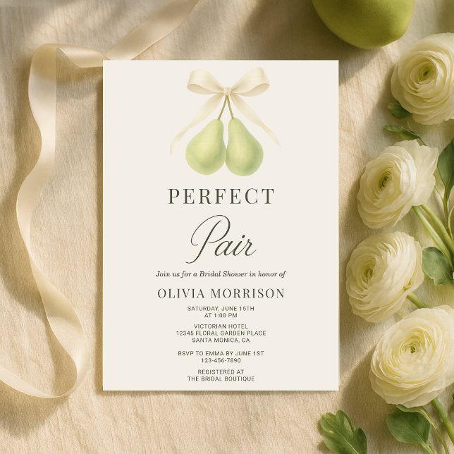 Perfect Pair Bridal Shower Invitation (Creator Uploaded)