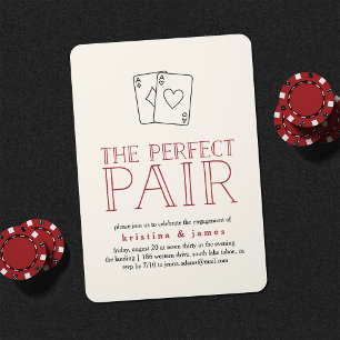 Perfect Pair Casino Engagement Party Invitation