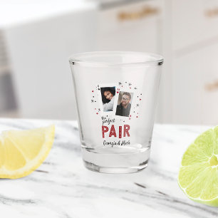 Perfect Pair Casino Theme Couples Photo Favour Shot Glass