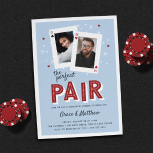 Perfect Pair Casino Theme Rehearsal Dinner Invitation