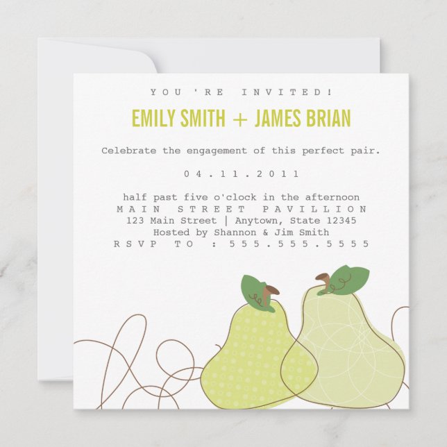 Perfect Pair Engagement Announcement (Front)